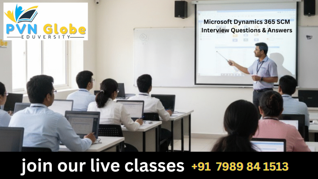 PVN Globe training session on Microsoft Dynamics 365 SCM Interview Questions and real-world scenarios