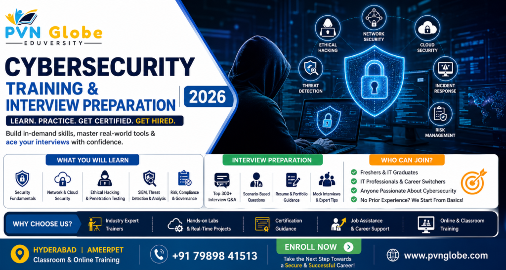 Cybersecurity Training and Interview Preparation for Freshers and Professionals