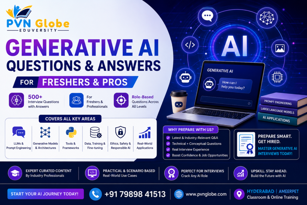 Generative AI Questions and Answers for Freshers and Professionals