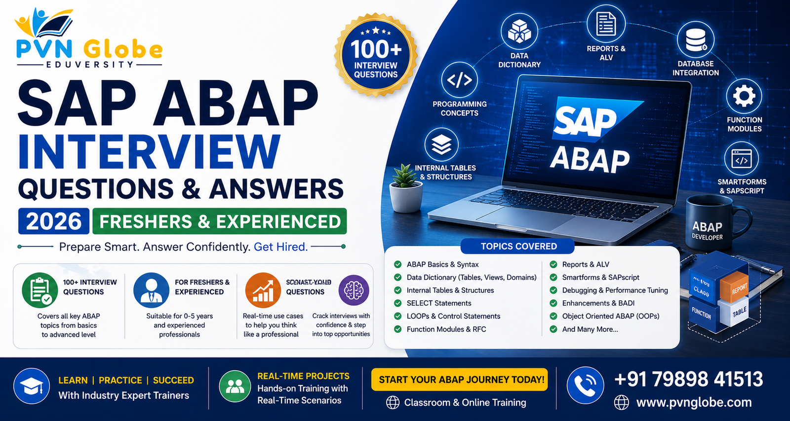 SAP ABAP Interview Questions and Answers for Freshers and Experienced Professionals 2026