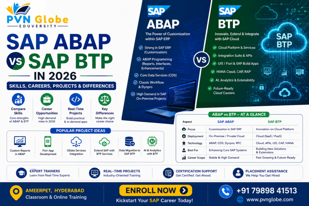 SAP ABAP vs SAP BTP career comparison 2026 – PVN GLOBE