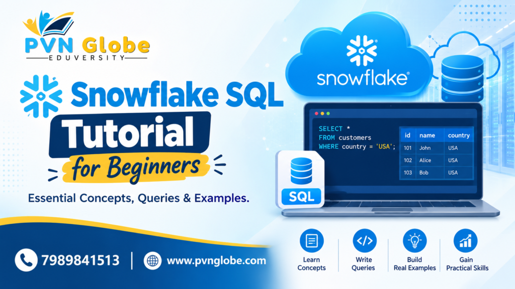 Snowflake SQL Tutorial for Beginners with practical query examples