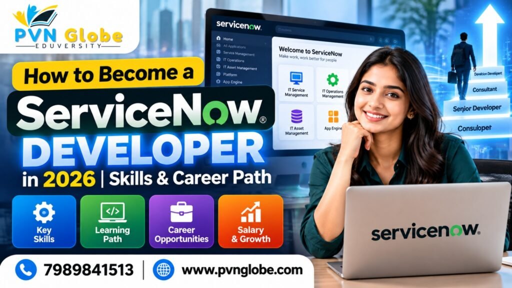 How to Become a ServiceNow Developer in 2026 with skills modules projects certification and career path