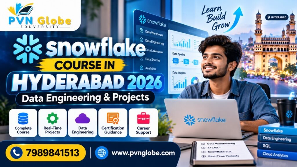 Snowflake Course in Hyderabad 2026 with data engineering cloud data warehousing and real-time projects